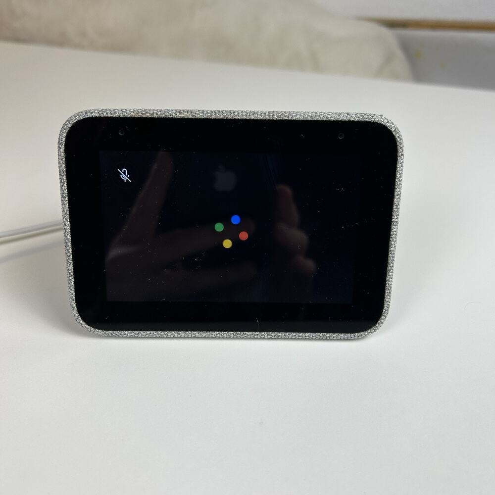 Lenovo Smart Clock CD-24501F Google Assistant Gray w/ Power Adapter Tested